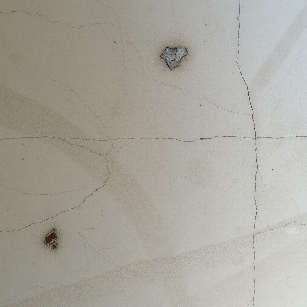 Marble foyer floor — before restoration